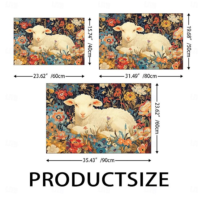 Sheep Doormat Kitchen Mat Floor Mat Non-Slip Area Rug Oil Proof Rug Indoor Outdoor Mat Bedroom Decor Bathroom Mat Entrance Rug