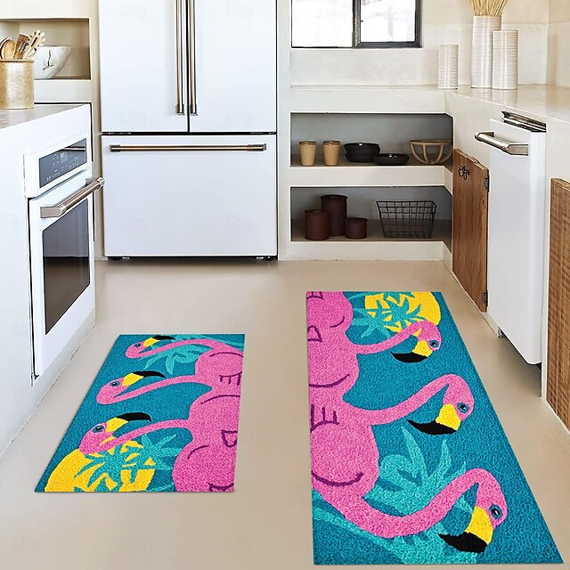 Farmhouse Chicken Area Rug Kitchen Mat Non-Slip Oil Proof Floor Mat Livingroom Rug Indoor Outdoor Mat Bedroom Decor Bathroom Mat Entrance Rug Door Mat