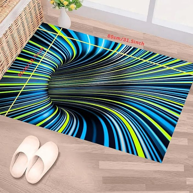 Modern Abstract 3D Vortex Area Rug Thickened Imitation Cashmere Living Room Simple Bedroom Full Bedside Blanket Sofa Home Coffee Table Non-slip Mat