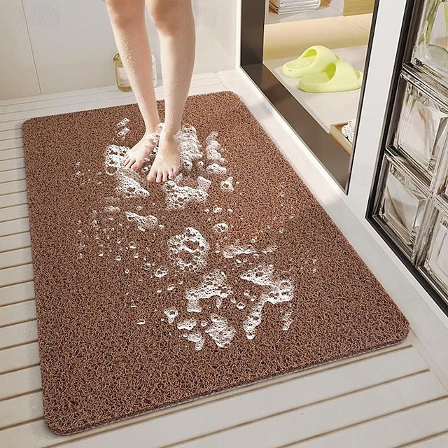 Shower Mat for Inside Shower, Loofah Bath Mat Non Slip Anti Mould Antibacterial Soft PVC Bathtub Mat for Bathroom Wet Shower Areas