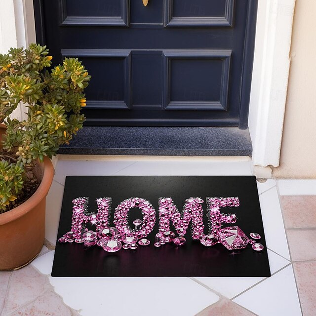 Crystal Home Doormat Floor Mats Washable Rugs Kitchen Mat Non-Slip Oil Proof Rug Indoor Outdoor Mat Bedroom Decor Bathroom Mat Entrance Rug