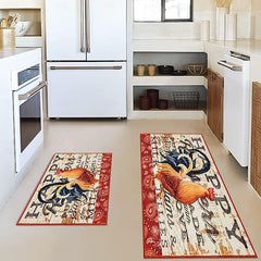 Farmhouse Chicken Area Rug Kitchen Mat Non-Slip Oil Proof Floor Mat Livingroom Rug Indoor Outdoor Mat Bedroom Decor Bathroom Mat Entrance Rug Door Mat