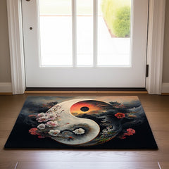 Yinyang Taichi Doormat Floor Mats Washable Rugs Kitchen Mat Boho Non-Slip Oil Proof Rug Indoor Outdoor Mat Bedroom Decor Bathroom Mat Entrance Rug