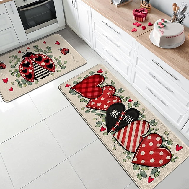 Valentine's Day Area Rug Kitchen Mat Non-Slip Oil Proof Floor Mat Livingroom Rug Indoor Outdoor Mat Bedroom Decor Bathroom Mat Entrance Rug Door Mat