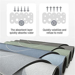 Diatomaceous Earth Bath Mat Super Absorbent Toilet Door Quick-Drying Foot Mat Entry Door Mat Non-Slip Mat