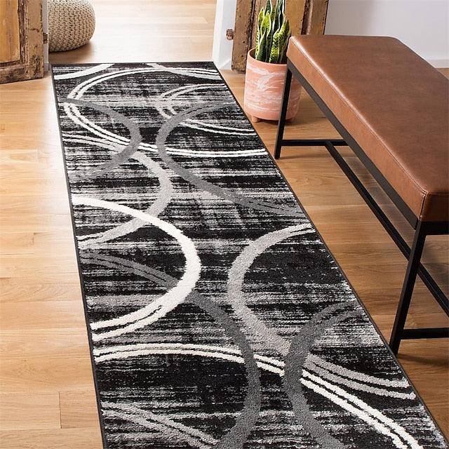 Geometric Runner Rug Kitchen Mat Non-Slip Oil Proof Rug Indoor Outdoor Mat Bedside Bedroom Decor Bathroom Mat Entrance Rug Door Mat