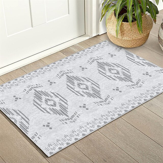 Geometric Abstract Runner Rug Kitchen Mat Non-Slip Oil Proof Rug Indoor Outdoor Mat Bedside Bedroom Decor Bathroom Mat Entrance Rug Door Mat