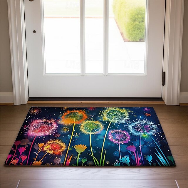 Dandelion Doormat Kitchen Mat Floor Mat Non-Slip Area Rug Oil Proof Rug Indoor Outdoor Mat Bedroom Decor Bathroom Mat Entrance Rug