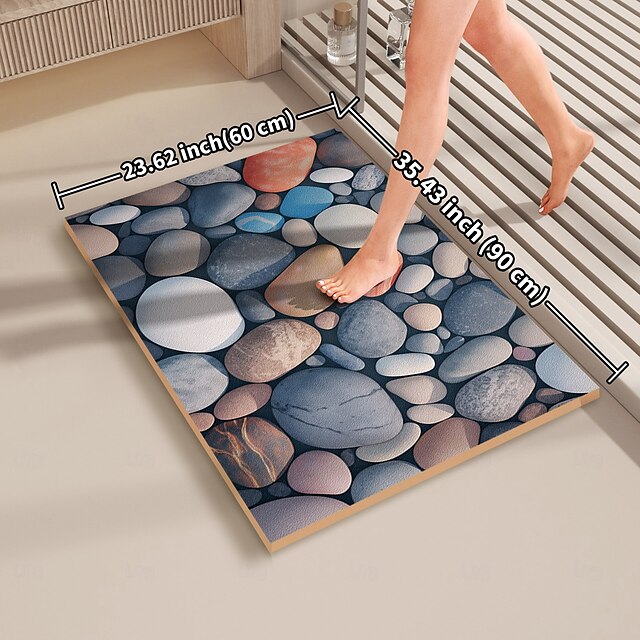 Bathroom Bath Mats Novelty Absorbent Bathroom Rug Polyester Non Slip