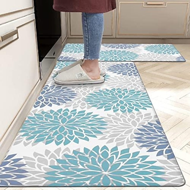 Anti Fatigue Kitchen Rug Non Slip Kitchen Mats Floor Mat Cushioned Area Rugs Waterproof Comfort Standing Mat Runner for Kitchen