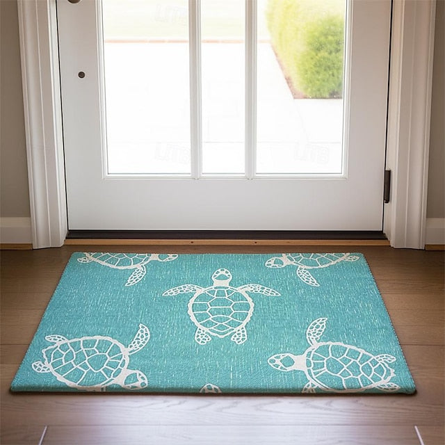 Sea Turtle Doormat Kitchen Mat Floor Mat Non-Slip Area Rug Oil Proof Rug Indoor Outdoor Mat Bedroom Decor Bathroom Mat Entrance Rug