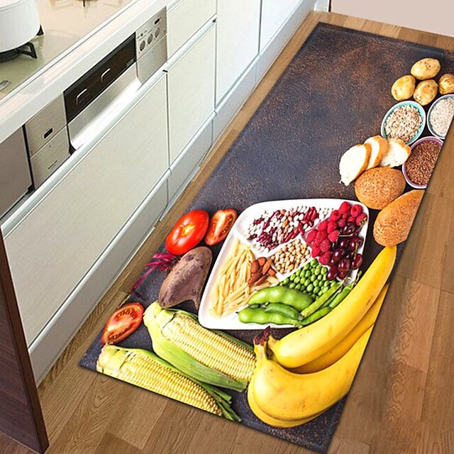 Vegetables Area Rug Kitchen Mat Non-Slip Oil Proof Floor Mat Livingroom Rug Indoor Outdoor Mat Bedroom Decor Bathroom Mat Entrance Rug Door Mat