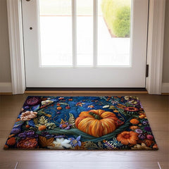 Autumn Quilt Pumpkin Doormat Kitchen Mat Floor Mat Non-Slip Area Rug Oil Proof Rug Indoor Outdoor Mat Bedroom Decor Bathroom Mat Entrance Rug