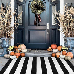 Striped Doormat Kitchen Mat Floor Mat Non-Slip Area Rug Oil Proof Rug Indoor Outdoor Mat Bedroom Decor Bathroom Mat Entrance Rug