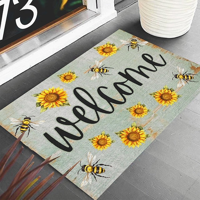 Sunflower Autumn Doormat Kitchen Mat Floor Mat Non-Slip Area Rug Oil Proof Rug Indoor Outdoor Mat Bedroom Decor Bathroom Mat Entrance Rug