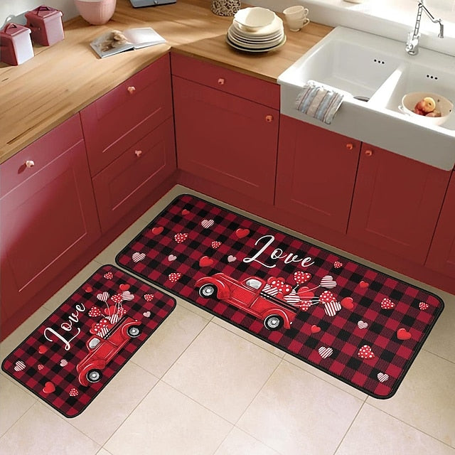 Valentine's Day Area Rug Kitchen Mat Non-Slip Oil Proof Floor Mat Livingroom Rug Indoor Outdoor Mat Bedroom Decor Bathroom Mat Entrance Rug Door Mat