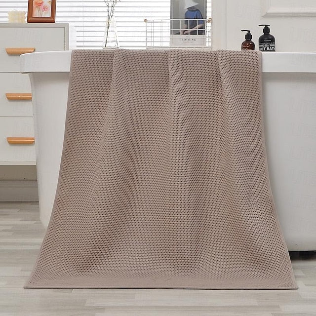 Waffle Style 100% Cotton Bath Towel, Lightweight, Breathable, Absorbent, And Quick Drying Japanese Honeycomb Bath Towel Multi Colors