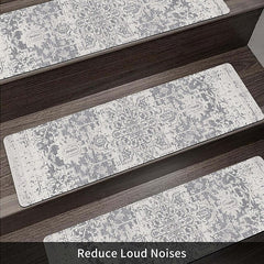 Non Slip Carpet Stair Treads for Wooden Steps Indoor, 8''X30'' Staircase Step Treads Reusable Rubber Stair Runner Mats for Dogs and Kids, Stairway Grip Step Treads Carpet