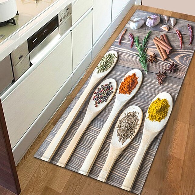 Spices Area Rug Kitchen Mat Non-Slip Oil Proof Floor Mat Livingroom Rug Indoor Outdoor Mat Bedroom Decor Bathroom Mat Entrance Rug Door Mat