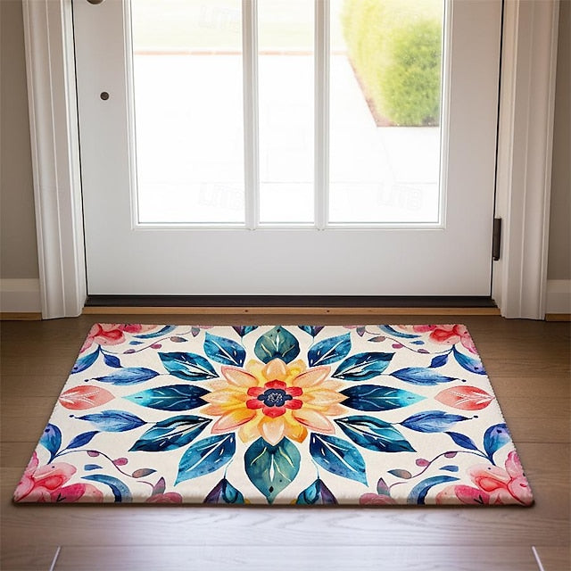 3D Flower Doormat Kitchen Mat Floor Mat Non-Slip Area Rug Oil Proof Rug Indoor Outdoor Mat Bedroom Decor Bathroom Mat Entrance Entryway Rug