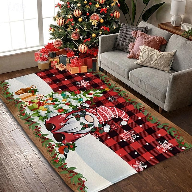 Christmas Decorations Area Rug Kitchen Mat Non-Slip Oil Proof Floor Mat Livingroom Rug Indoor Outdoor Mat Bedroom Decor Bathroom Mat Entrance Rug Door Mat