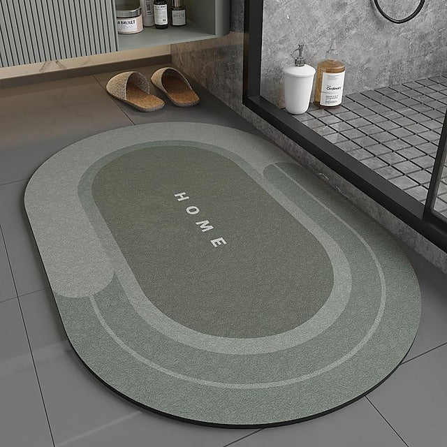 Diatomaceous Earth Bath Mat Super Absorbent Toilet Door Quick-Drying Foot Mat Entry Door Mat Non-Slip Mat