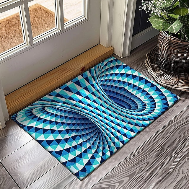 3D Vortex Doormat Kitchen Mat Floor Mat Non-Slip Area Rug Oil Proof Rug Indoor Outdoor Mat Bedroom Decor Bathroom Mat Entrance Rug Optical Illusion