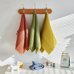 Ultra Soft Face Bath Towel Waffle Beach Towel Cover Blanket Honeycomb Mesh Large Towel Long Staple Cotton