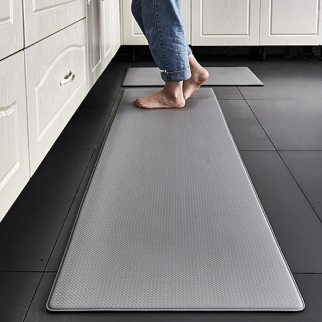 Kitchen Rugs and Mats Standing Rug Cushioned Anti-Fatigue Floor Carpet, Pu Leather Comfort Standing Foam Mat Home, Office, Sink, Laundry,Stand-up Desks