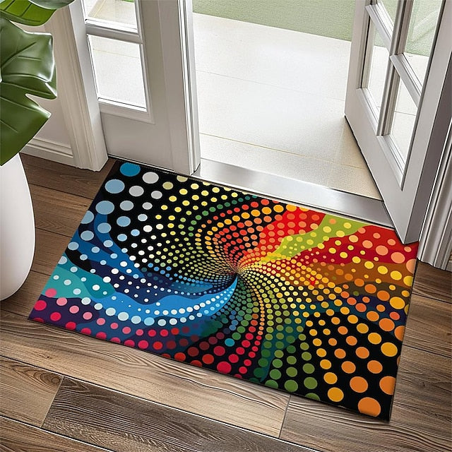 Pride Month LGBTQ LGBT Pointillism Rainbow Doormat Kitchen Mat Floor Mat Non-Slip Area Rug Oil Proof Rug Indoor Outdoor Mat Bedroom Decor Bathroom Mat Entrance Entreyway Rug