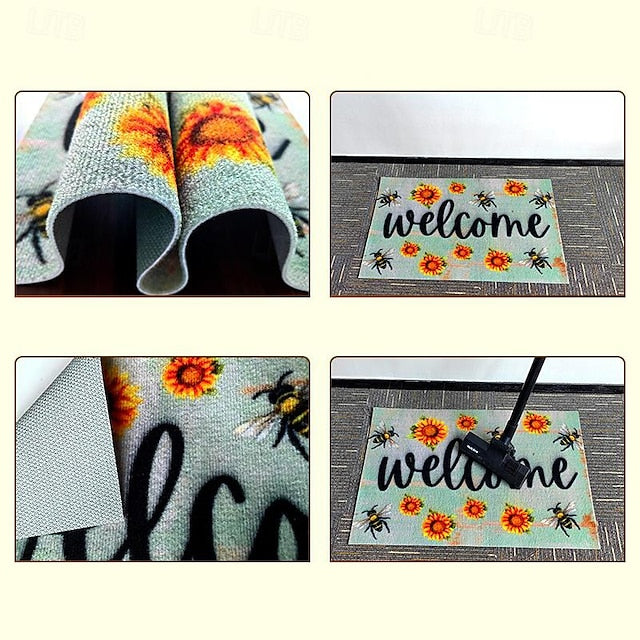 Sunflower Autumn Doormat Kitchen Mat Floor Mat Non-Slip Area Rug Oil Proof Rug Indoor Outdoor Mat Bedroom Decor Bathroom Mat Entrance Rug