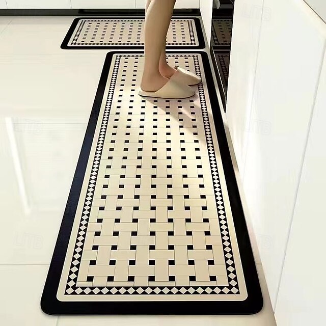 Geometric Area Rug Kitchen Mat Non-Slip Oil Proof Floor Mat Livingroom Rug Indoor Outdoor Mat Bedroom Decor Bathroom Mat Entrance Rug Door Mat