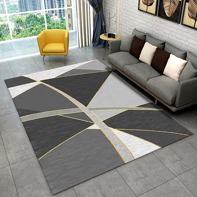 Geometric Living Room Floor Mat Carpet Abstract Area Rug Bedroom Bedside Covered Rectangular Coffee Table Carpet