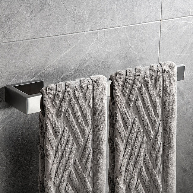 Matte Black Towel Rail 304 Stainless Steel Towel Bar, Mirror Polished, Brushed Wall Mounted Bathroom & Kitchen