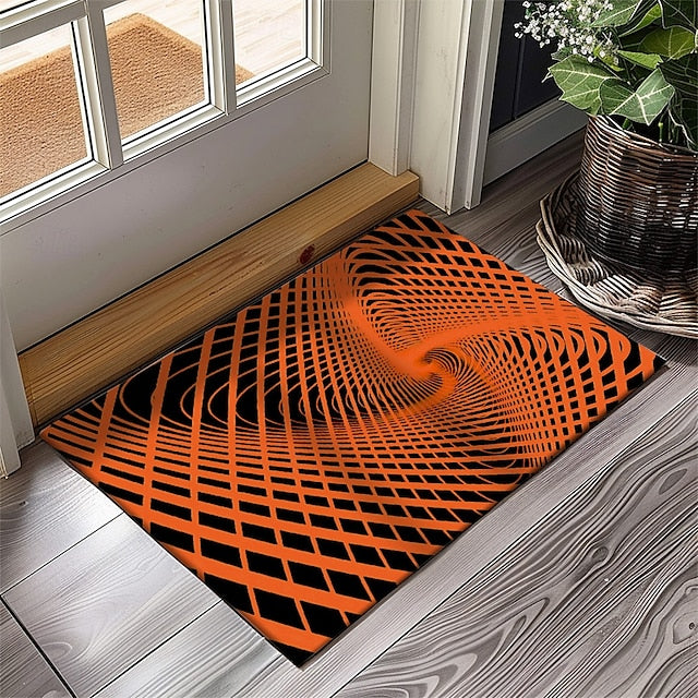 3D Vortex Doormat Kitchen Mat Floor Mat Non-Slip Area Rug Oil Proof Rug Indoor Outdoor Mat Bedroom Decor Bathroom Mat Entrance Rug Optical Illusion