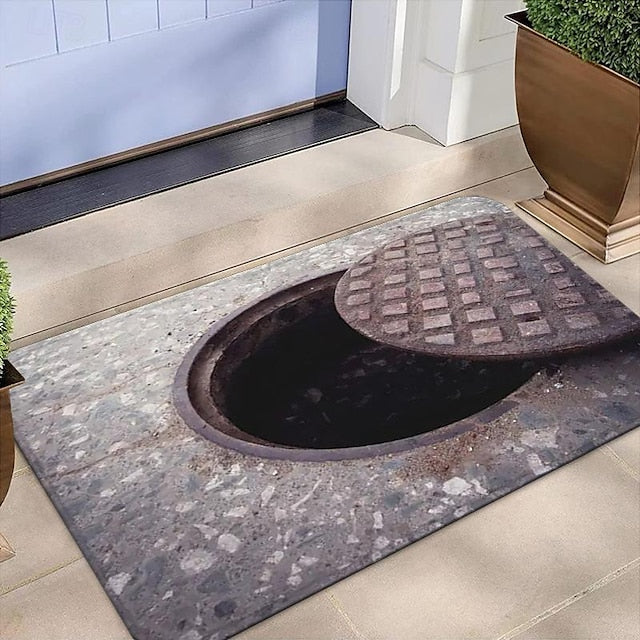 Cobblestone Wellcover Doormat Kitchen Mat Floor Mat Non-Slip Area Rug Oil Proof Rug Indoor Outdoor Mat Bedroom Decor Bathroom Mat Entrance Rug