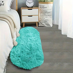 Luxurious Soft Faux Fur Oval Area Rug