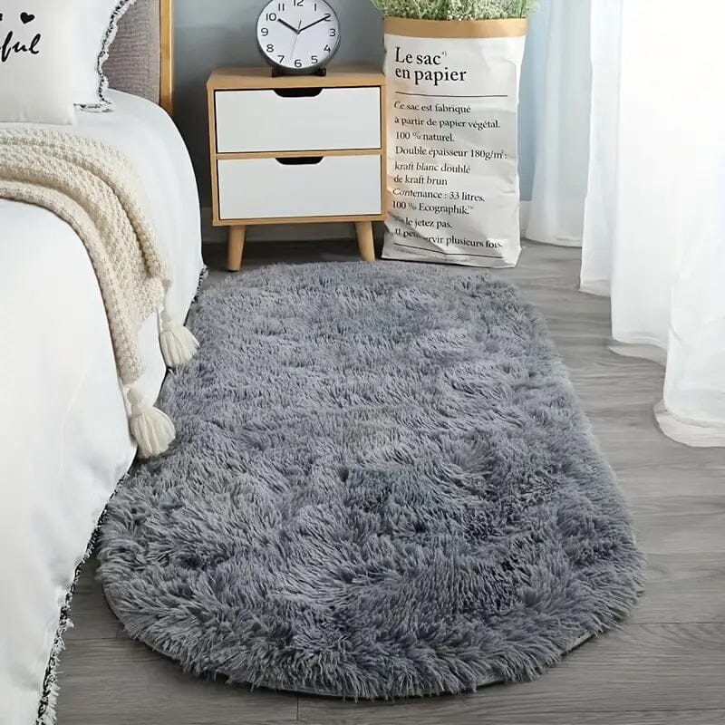 Luxurious Soft Faux Fur Oval Area Rug