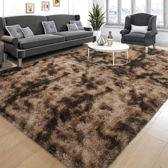 Luxurious Velvet Rectangular Shaggy Plush Carpet Rug