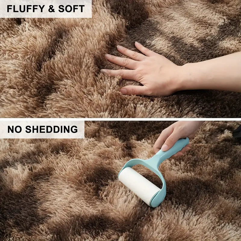 Luxurious Velvet Rectangular Shaggy Plush Carpet Rug