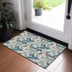 Elegant Floral Doormat Floor Mats Washable Rugs Kitchen Mat Non-Slip Oil Proof Rug Indoor Outdoor Mat Bedroom Decor Bathroom Mat Entrance Rug