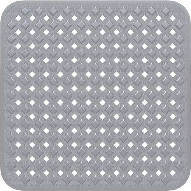 Shower Mats with Drain Hole - Non-Slip Bathtub Mat for Bathroom, Anti-Mildew, Quick-Drying, Comfortable and Safe for Kids and Elderly