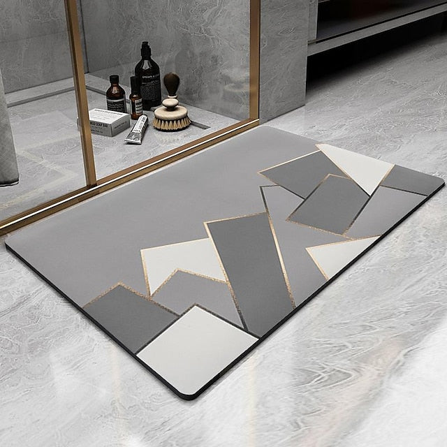 Diatomaceous Earth Bath Mat Non-slip Super Absorbent Toilet Door Quick-Drying Foot Mat Entry Door Mat Non-Slip Mat