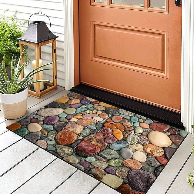 Valentine's Day Love Cobblestone Doormat Kitchen Mat Floor Mat Non-Slip Area Rug Oil Proof Rug Indoor Outdoor Mat Bedroom Decor Bathroom Mat Entrance Rug