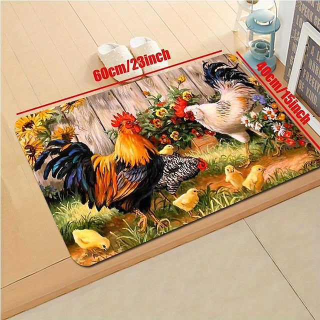 Sunflower Farmhouse Kitchen Rugs Anti Slip Door Mats for Kitchen Floor Kitchen Rugs and Mats Non Skid Waterproof Kitchen Runner Comfort Standing Mat