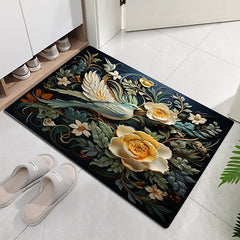 Animal Bird Floral Doormat Floor Mats Washable Rugs Kitchen Mat Non-Slip Oil Proof Rug Indoor Outdoor Mat Bedroom Decor Bathroom Mat Entrance Rug