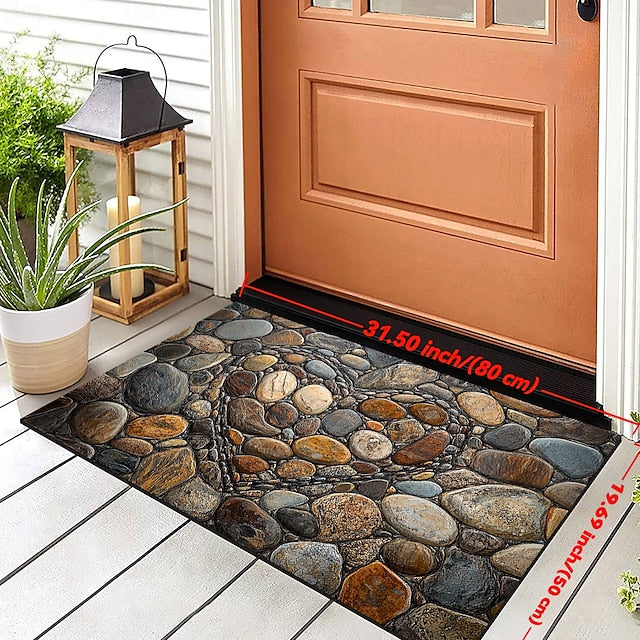 Valentine's Day Love Cobblestone Doormat Kitchen Mat Floor Mat Non-Slip Area Rug Oil Proof Rug Indoor Outdoor Mat Bedroom Decor Bathroom Mat Entrance Rug