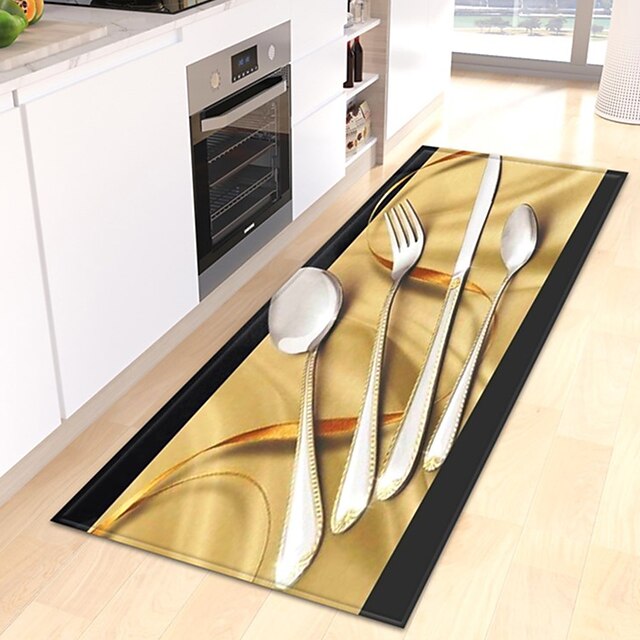 Cutlery Area Rug Kitchen Mat Non-Slip Oil Proof Floor Mat Livingroom Rug Indoor Outdoor Mat Bedroom Decor Bathroom Mat Entrance Rug Door Mat