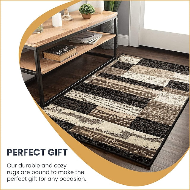 Geometric Woodland Runner Rug Kitchen Mat Non-Slip Oil Proof Rug Indoor Outdoor Mat Bedside Bedroom Decor Bathroom Mat Entrance Rug Door Mat