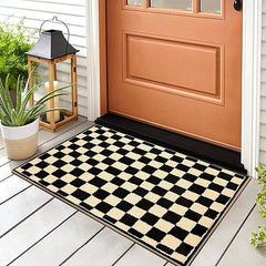 Chess Board Doormat Kitchen Mat Floor Mat Non-Slip Area Rug Oil Proof Rug Indoor Outdoor Mat Bedroom Decor Bathroom Mat Entrance Rug